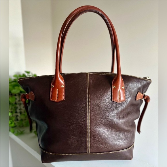 Dooney & Bourke Brown Fairfield Champosa Shoulder Bag Tote - Picture 14 of 16